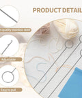 5Pcs Loop Turner Sewing Tool Kit 10.4 Inch Knot Gripper For Beads Straps Drawstrings And Craft Projects Pro Grade Stainless Steel Tube Turner For Beads And DIY Creations shown with yarn and needles