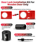 Heavy Duty Door Hinge Jig And Top Shelf Lock Installation Kit Crafted From Solid Aluminum Mortise Template for wooden doors and precise hole drilling.