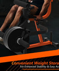 Leg Extension And Curl Machine For Home Gym Heavy Duty Lower Body Leg Stretcher Bench 550Lbs Capacity in use with weights