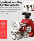 Sheet Metal Roller Bender One Station With 0 To 100 Degree Bending Range And 7mm To 130mm Capacity, close-up view with alloy handle.