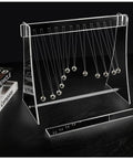12 Ball Newtonian Pendulum Wave Desktop Decoration For Home And Office White Acrylic Frame With Stainless Steel Balls Inspired By Ernst Mach Motion