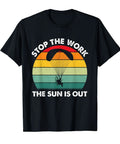 Powered Paramotor Paragliding Gear T Shirt For Paraglider Lovers And Paramotoring Enthusiasts With Paragliding Accessories And Paramotor Kit Ready For Flight Day Wear featuring sunset design.