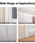 Image showing uses of Heavy Duty Quarter Inch Backer Rod EPDM Closed Cell Foam Caulk Saver for concrete cracks and window frames.