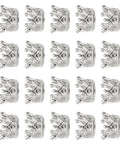 50 Piece King Crown Charms 3D Mini Alloy Beads For DIY Jewelry Making Vintage Style Spacer Charms To Create King And Queen Couple Bracelets Lead Free Silver Tone