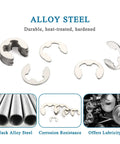 Beefy 4mm External Circlips E Clip Retaining Rings In 304 Stainless Steel, External Snap Rings for Shafts, corrosion resistant