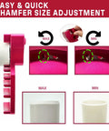 Hassle Free 9 In 1 PVC Pipe Deburring And Chamfer Tool Kit adjustable chamfer size for PVC pipe preparation.