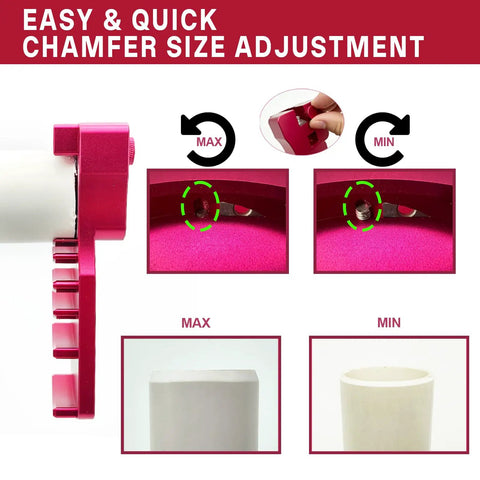 Hassle Free 9 In 1 PVC Pipe Deburring And Chamfer Tool Kit adjustable chamfer size for PVC pipe preparation.