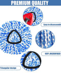 4 Pack Spin Mop Replacement Heads For RinseClean 2 Tank Spin Mop System Premium Grime Busting Microfiber For Deep Cleaning Strong Absorption Works On Wood And Tile Floors Machine Washable Easy To Replace, triangular microfiber mop head