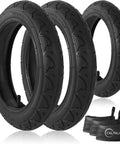 12.5 Inch Front And 16 Inch Rear Wheel Replacement Tubes And Tires For Strollers Durable Butyl Rubber BPA Free Latex Free