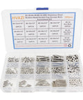 Top Shelf 304 Stainless Steel Button Head Socket Cap Screws And Hex Nuts Assortment Kit With Inch Coarse Threads for 390pcs hardware.