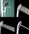 Premium Wall Mount Rain Shower System With Eight Inch Rainfall Head And Heavy Duty Handheld Combo water spray options shown