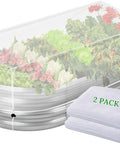 Two Pack Garden Netting For Raised Beds 4.3x2ft Ultra Fine Mesh Plant Covers with Drawstring protect plants in garden.