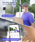 Image showing Indoor Security Camera And Baby Monitor All In One 1080P HD WiFi Setup with Two Way Audio feature in use with delivery person.