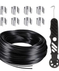 Window Screen Repair Kit With Rubber Splines And Bearing Roller, Easy Removal Hook, Press Wheel And Screen Retainer Tools