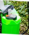 Two Pack Transparent Windproof Agricultural Nozzle Covers For Misting Sprayers on green container in farm setting