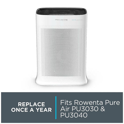 Pure Air 2 In 1 Active Carbon And Allergy Replacement Filter For Mid Size Purifiers Fits PU3030 PU3040, shown in a sleek white design