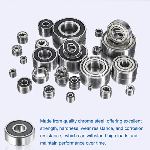 Assorted chrome steel ball bearings including R4A 2RS Deep Groove Ball Bearings One Quarter Inch Inner Diameter P5 ABEC Five Z3 Double Shielded