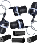 2 Pair Bicycle Twist Grip Gear Shifters 3x7 Speed DIP Compatible for Most Mountain Bikes Left 1-3 Speed Right 1-7 Speed set shown