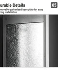 Removable galvanized base plate of the Built Like A Tank 304 Stainless Steel Waterproof Electrical Box for easy wiring.