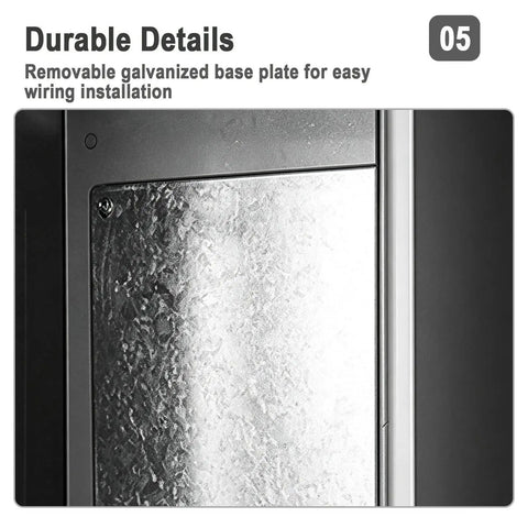 Removable galvanized base plate of the Built Like A Tank 304 Stainless Steel Waterproof Electrical Box for easy wiring.