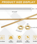 Product size display of Brass Fully Threaded Rod M8 x 1.25 Pitch Right Hand Threads With Solid Brass Hex Nuts, 200mm Long