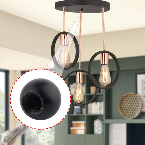 Close-up of decorative carbon steel screw cap from Ten Pack M4 Threaded Cap Nuts Knob Set For Furniture And Ball Lamp Light Fixtures.