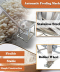 Heavy Duty Automatic Screw Feeder And Stainless Steel Powder Conveyor With Vibrating Hopper For Spices And Granules with stainless steel design.