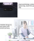 2 Pack Foldable Nursing Clipboard With 3 Layer Design And Medical Edition Cheat Sheets For Work Nurse Essentials Plastic Black includes clip details and nurse using clipboard