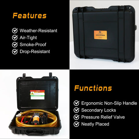 12V Fuel Transfer Pump Delivers Up To 120 Gallons Per Hour For Gas Or Diesel, Includes Upgraded Carrying Case