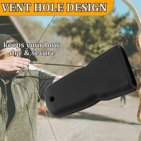Vent hole design on 2 Pack Recurve Bow Tip Protectors for recurve and longbows in outdoor use