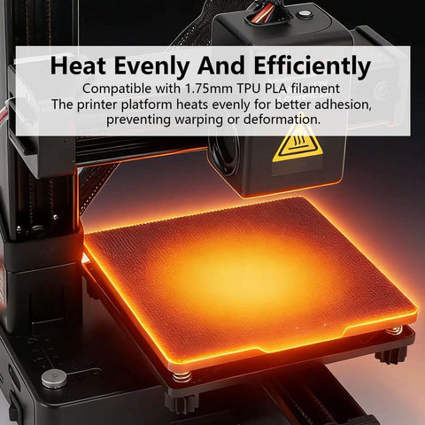 Close-up of No Fuss Starter Frequency Division Multiplexing 3D Printer For Beginners with heated build plate, 1.75mm filament compatible.