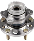 Close-up of Rear Wheel Bearing And Hub Assembly 5 Lugs Fits Hyundai Elantra Coupe, Elantra GT, Veloster And Kia Forte With ABS OE 512492 Replacement For 2011-2016 Models showing 5-lug design.