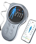 Big Display Bluetooth Smart Tape Measure For Fitness And Weight Loss, app connected, showing 2.1 inch screen with smartphone app