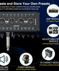 Compact Guitar Headphone Amp With Multi Effects, IR Loader, Tuner, And Rechargeable Battery with control interface and modules