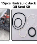 15 Piece 3 Ton Hydraulic Floor Jack Seal Kit With O Ring Seals Complete Fix Kit For SUVs Trucks And Automotive Jacks