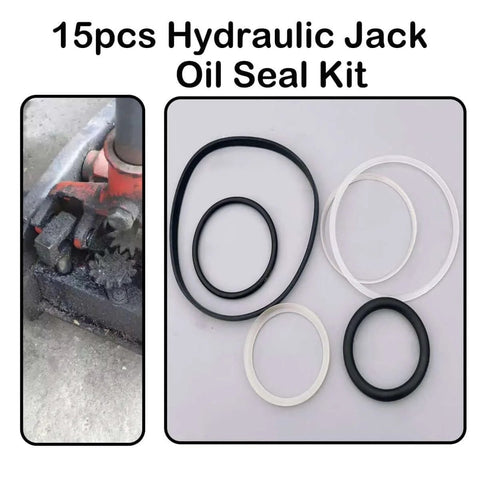 15 Piece 3 Ton Hydraulic Floor Jack Seal Kit With O Ring Seals Complete Fix Kit For SUVs Trucks And Automotive Jacks