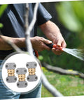 Super Tough 3 Pack Garden Hose Repair Connector Kit Made From Heavy Duty Aluminum Alloy For Durable Weatherproof Fixing Leaky Hoses With Super Quick No-Drip Brass Fitting Hardware That Saves You Time Cash And Keeps Your Yard Watering System Always Ready. 3-piece gray brass hose connectors for garden repair