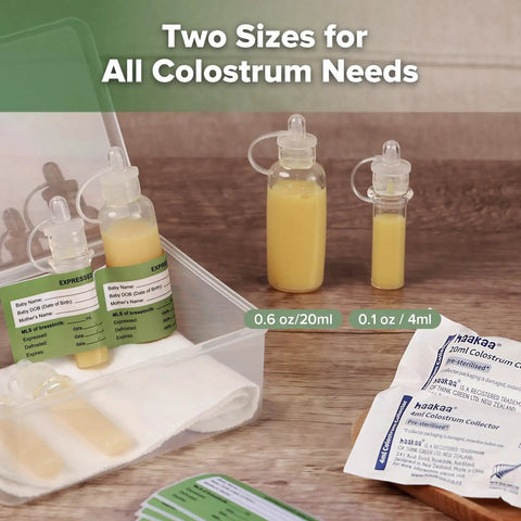 Fresh Mama Game Changer Colostrum Collector Set BPA Free Silicone Collection Cups in two sizes for milk storage