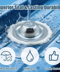 Metal screw and cap sealing a blue metal roof showcasing the All In One Roof Repair Kit With 200 Self Drilling Metal Roof Screws And 200 Screws Caps Leak Proof Weatherproof Protective Set For Easy DIY Home Improvement And Quick Metal Roof Fixes.