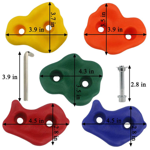 25 Piece Colorful Rock Climbing Holds Kit With Mounting Screws And Hardware For DIY Indoor And Outdoor Kid Friendly Play Wall Build A Fun Safe Climbing Space For Home Gym