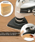 119 Piece Multitool Sanding Pads Set For Oscillating Tools Includes Triangle And Finger Sandpapers In Multiple Grits