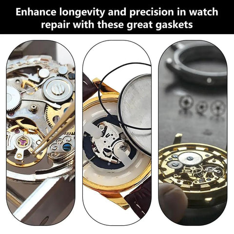 180 Piece Watch O Ring Gasket Set With 18 Types For Different Sizes, 0.5mm And 0.6mm Diameters, watch repair in progress