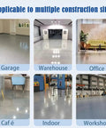 Epic High Gloss Colored Epoxy Garage Floor Paint Kit With Durable Concrete Sealer For Marble Texture Finish in various environments.