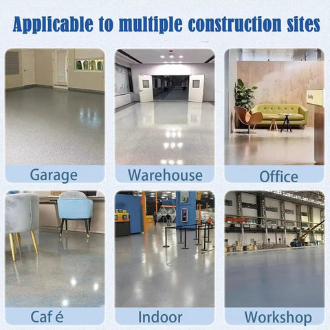 Epic High Gloss Colored Epoxy Garage Floor Paint Kit With Durable Concrete Sealer For Marble Texture Finish in various environments.
