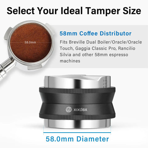 Top Shelf 58mm Espresso Tamper And Coffee Distributor Set For Hella Precise Ground Leveling And Even Packing Straight Upgrade For Home Baristas And Cafe Crews Using Standard Portafilter Machines