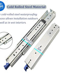 Soft Close Drawer Slides Heavy Duty 76mm Rails For Pull Out Shelves And Cabinets in silver 50 inch cold-rolled steel