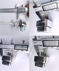 Caliper measuring components of Push Button Toilet Flush Kit With Side Mount Handle