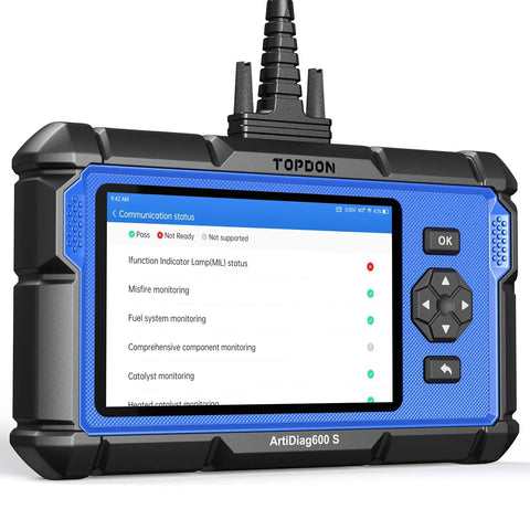 AD600S OBD2 Scanner Pro Grade Android 11 Diagnostic Tool for Engine ABS SRS Transmission 9 Reset Services on 5 Inch Display