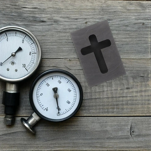 Graphite Cross Shaped Casting Mold for Melting Trusted by Jewelers High Precision Graphite Tool on wooden surface