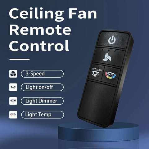 Universal Ceiling Fan Remote Control For Most AC Fans With 3 Speeds And Light Dimmer Replaces TX028C KUJCE10320 TR222A 2AAZPHD3 HD3 98130